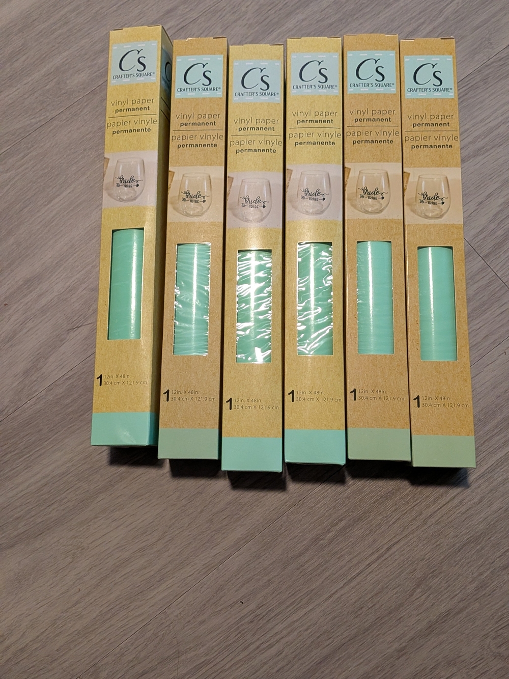 Crafter's Square Vinyl Paper Roll - Mint Green (6 Pack)